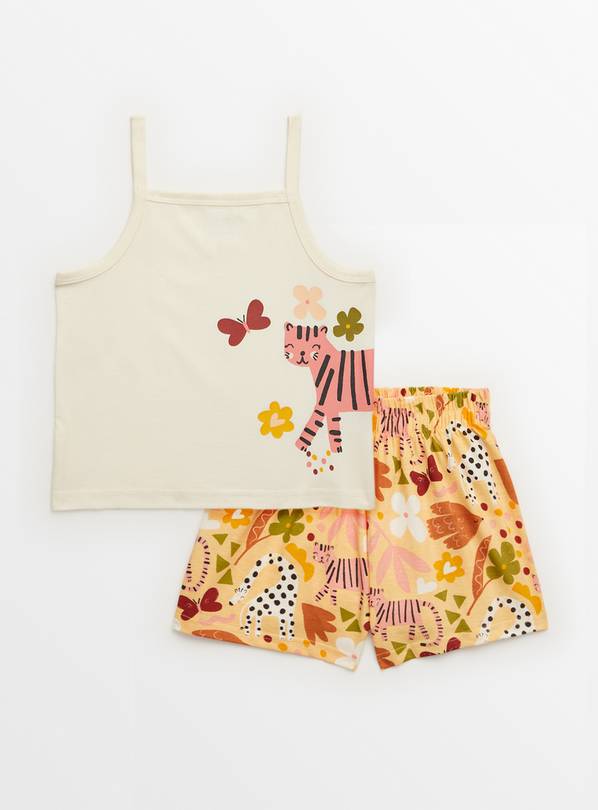 Safari Print Pyjama Vest & Shorts Set  3-4 years